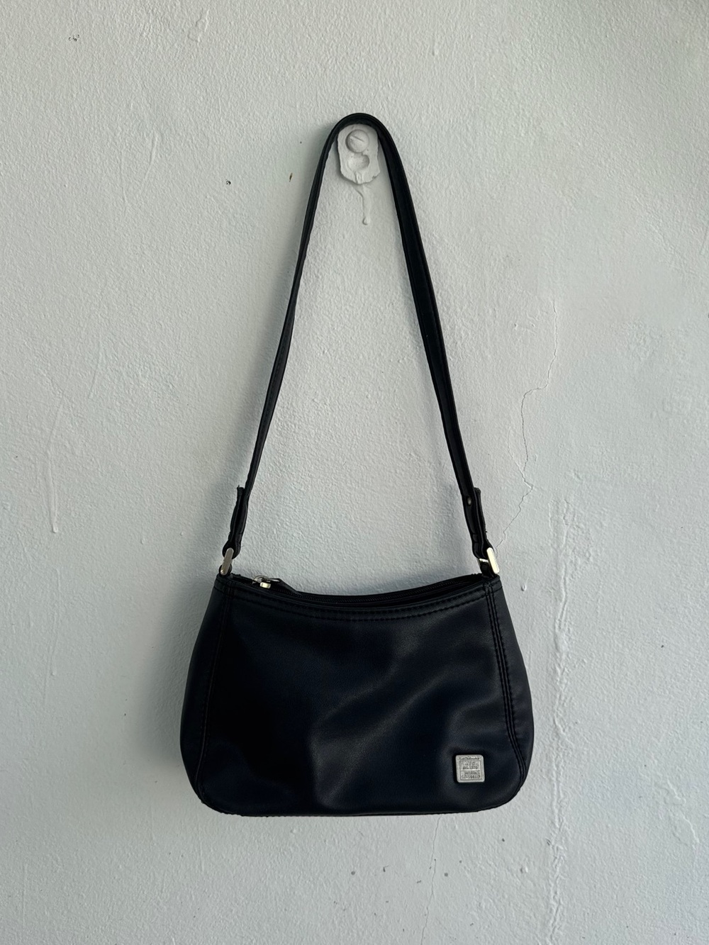 Liz Claiborne Leather Black Shoulder Bag - Women's Everyday Purse